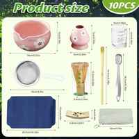 Service à thé Matcha Premium Kit de 5 pièces avec bol en céramique fouet et support pour la cérémonie du thé japonaise OEM offert
