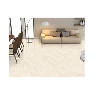 Carreaux de sol en porcelaine émaillée Crema Marfil de première qualité, aspect marbre moderne, taille 600x1200, fabricant indien à bas prix - Product Image 1