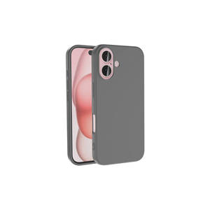 Étui en silicone liquide gris titane de qualité supérieure pour Apple pour iPhone 16 Plus, coque de protection antichoc au toucher doux - Product Image 1