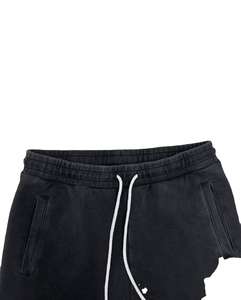 Pantalon de survêtement évasé pour homme, style streetwear hiver, délavé à l'acide, imprimé strass, logo vieilli, effet soleil, personnalisé, 100% coton - Product Image 6