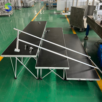 Scène modulaire télescopique en alliage d'aluminium 6061-T6, légère, portable, montage facile, formes personnalisables, spectacles DJ, événements, TUV CE