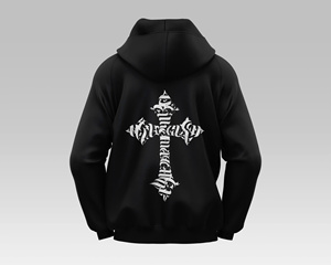 เสื้อฮู้ดดี้โอเวอร์ไซส์แบบยูนิเซ็กซ์ ผ้าฝ้ายฟลีซ 100% สำหรับฤดูหนาว ปักลายสไตล์สตรีทแวร์ ผลิตโดยผู้ผลิต OEM ในเวียดนาม - Product Image 3