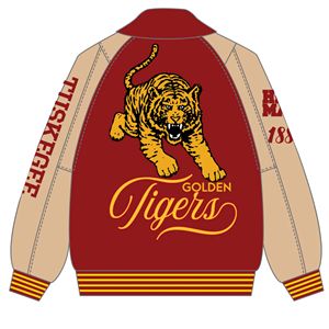 Tuskegee Varsity Jacket Golden Tigers Mascot bordado HBCU Pride 1881 School Spirit prendas de vestir exteriores personalizadas Unisex ropa a granel - Product Image 5