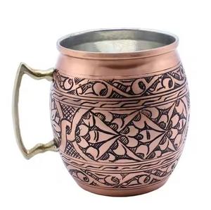 Taza de cobre de diseñador artesanal con calidad superior perfecta para regalar casas elegantes y uso lujoso - Product Image 5