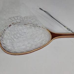 Red de Aterrizaje para Pesca con Mosca al Aire Libre, Red de Trucha, Marco de Madera con Red de Goma Fundida a Mano, Red de Pesca para Aterrizaje de Thor - Product Image 1