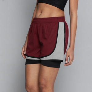 Shorts de sport taille mi-haute pour femme, respirants, style cycliste, motif imprimé en relief, 100% coton, séchage rapide - Product Image 3