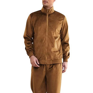 Conjunto de Sudadera con Capucha de Terciopelo Personalizado de Alta Calidad para Hombre, Ropa Deportiva de Moda Urbana, Chándales de Terciopelo con Opción de Talla Grande, Conjunto de 2 Piezas - Product Image 5