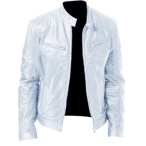 Nuevas chaquetas de cuero para hombre, abrigo Vintage para hombre, chaquetas de motorista informales, abrigo de motocicleta a la moda, chaquetas nuevas de invierno, prendas de vestir exteriores para hombre - Product Image 2