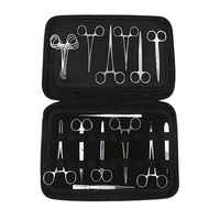 Juego de instrumentos quirúrgicos veterinarios básicos principales de acero inoxidable de la mejor calidad, Kit de cirugía general