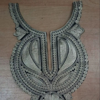 Élégantes appliques en dentelle brodées de fils et de sequins, à coudre, pour vêtements de cérémonie, saris, robes, chemisiers, kurtis et tenues en tissu