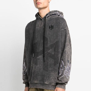 Sudaderas con Capucha para Hombre, de Primera Calidad, a la Moda, Lavado Ácido, Tallas Grandes, 100% Algodón, Transpirables para Invierno - Product Image 3