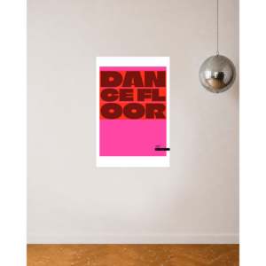 61x91,5 cm Dancefloor Typography <b>Poster</b> Durable Paper Wall Decor - Product Image 2