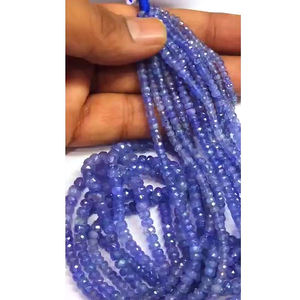 6 brins de Tanzanite naturelle de 4 mm à 5 mm, perles rondes lisses, 434 carats, 16 pouces, Iroc Sales Gemstones, perles en gros, 174 $ US au total - Product Image 6
