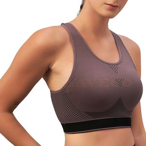 Sujetador Deportivo Transpirable de Alta Calidad para Mujer, Talla Grande, con Logotipo Frontal, Soporte Alto, Spandex/Nailon, Ropa Deportiva sin Costuras - Product Image 2