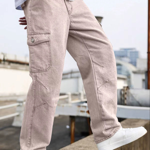 กางเกงยีนส์ทรงฮิปฮอปผ้าฝ้ายสำหรับผู้ชาย, กางเกงยีนส์ทรงฮิปฮอปสไตล์ฮิปฮอป100% ผ้าฝ้ายสำหรับปาร์ตี้หรือสไตล์กอธฤดูใบไม้ผลิและฤดูหนาว - Product Image 1