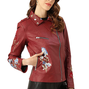 2025 venta al por mayor chaquetas de cuero ajustadas casuales mujeres Streetwear transpirable diseño personalizado chaqueta de cuero OEM algodón con servicio - Product Image 2