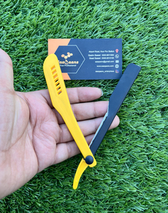 Maquinilla de afeitar de hoja de un solo filo de acero inoxidable aceptable OEM, depilación recta con mango de plástico para la elección de los barberos - Product Image 3