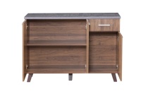 Meuble de cuisine et de rangement moderne en agglomérés mélaminés K406L de fabricant malaisien Essence, chêne + marbre gris, H820xL1145xP400mm