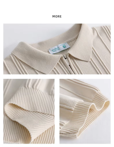 Camisa de Golf para Hombre de la Mejor Calidad 2025, sin Botones, con Cierre, Cuello Invertido, Transpirable, Tejido de Ganchillo, Estampado de Leopardo, ODM - Product Image 5