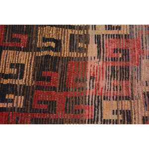 2.3x2.3 ft Turkish Vintage Rug, Round Rug, <b>Red</b> <b>Wool</b> Rug - Product Image 5