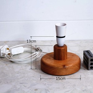 Lampe de table ronde PRODUIT DE VENTE CHAUDE Lampe de table en bois ARTISANAT - Product Image 1