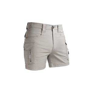 Pantalones Cortos Cargo Casuales para Hombre, Cómodos, 100% Algodón, Tela Oxford, Sólidos, con Botones, Cintura Elástica, Antiarrugas, Secado Rápido, OEM - Product Image 1