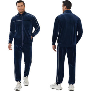 100% Polyester velours survêtement pour séchage rapide à la mode Streetwear imprimé solide hiver survêtement course hiver vêtements de course - Product Image 4