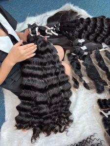 Extensión de cabello ondulado vietnamita virgen, cabello Remy súper doble dibujado, tejido de estilo de onda natural, hecho de cabello humano - Product Image 3