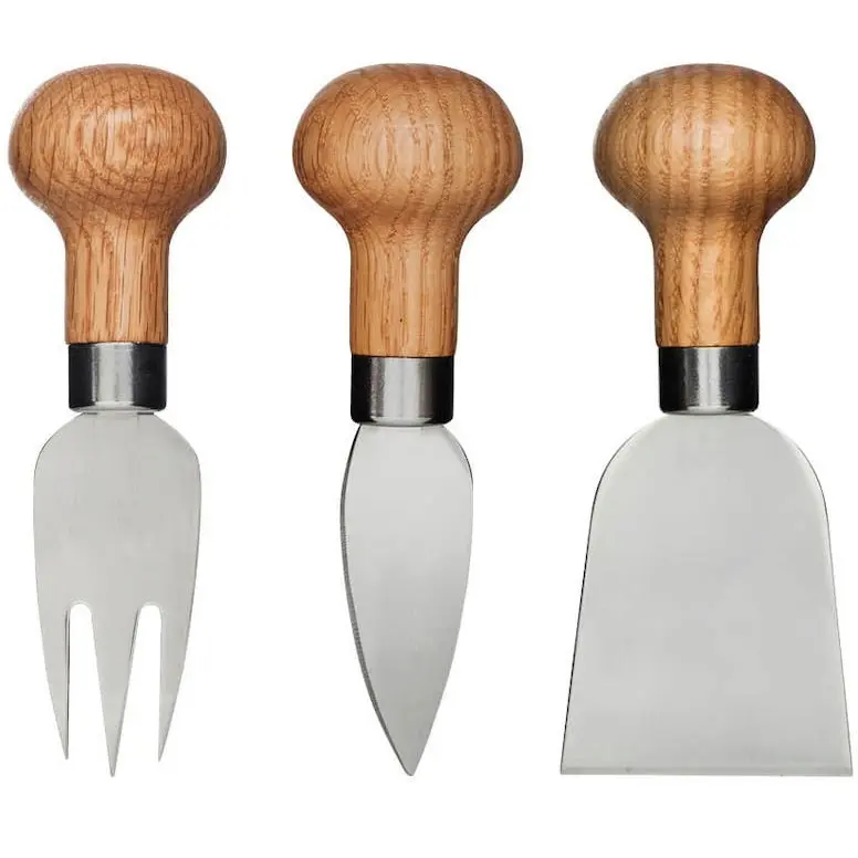 3 buah set termasuk pisau Semi hati untuk menyebarkan keju 1 bentuk persegi panjang untuk menyebarkan pemotong 1 garpu garpu garpu garpu untuk menyajikan