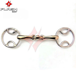 Anneau lâche sur mesure snaffle eco pur 3 anneau gag néerlandais gag bit acier inoxydable western hollandais gag bit allemand argent culottes - Product Image 2
