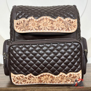 Mochila de piel acolchada mecanizada a mano de alta calidad personalizada al por mayor mochilas multifuncionales de gran capacidad para mujer - Product Image 1