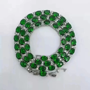 ชุดสร้อยคอและสร้อยข้อมือคุณภาพระดับ AAA+ เงินแท้ 925 ชุบไวท์โกลด์ 14k แบบกำหนดเอง Cus-Jew129 - Product Image 1