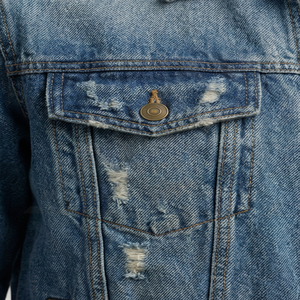 Chaqueta Vaquera de Alta Calidad de Algodón/Poliéster para Hombre, Temporada de Invierno, Logotipo Frontal, Resistente al Viento, Abrigo Urbano Duradero - Product Image 5