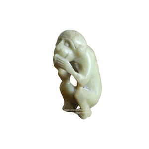 Figurine d'animal en onyx poli personnalisé Statue en marbre élégante sculptée à la main Étagères à cadeaux artisanales pour dessus de table Ensembles à collectionner - Product Image 3