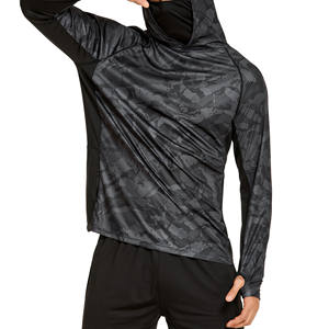 Personnalisé UPF 50 + Rash Guard Hommes 95% Polyester 5% Spandex Cool Best Fishing Chemise à manches longues à capuche - Product Image 6