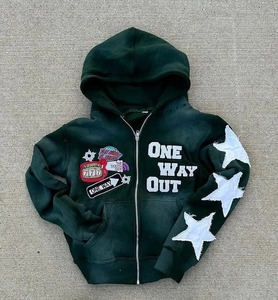 2025 personnaliser la conception coton pull design élégant hommes sweats à capuche en détresse broderie respirant sweats à capuche hommes - Product Image 2