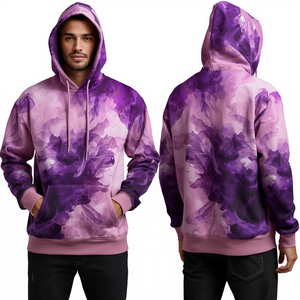 Custom Heavyweight Fashion Hoodie Premium Artistic Print Cotton Pullover Private Label Manufacturer - Product Image 4