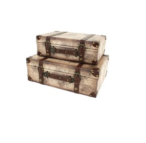 Boîte de rangement en cuir, boîte de rangement créative et originale de style rétro, décoration de fenêtre, décoration d'hôtel et de maison, boîte de rangement en cuir faite à la main - Product Image 1