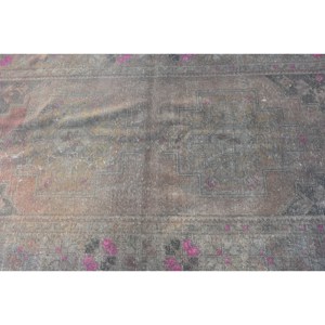 Vintage brun rose 4.3 X 8.3ft grande surface tapis turc laine jonc de mer matériel Latex abstrait couloir rectangulaire pour la décoration de la chambre - Product Image 5