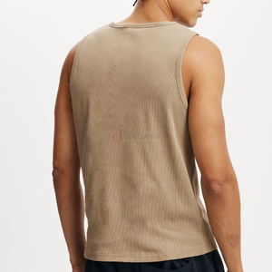 Chaleco de algodón de hielo sin costuras para hombre con logotipo personalizado, camiseta sin mangas de verano sin mangas para fitness, Camiseta holgada transpirable para entrenamiento deportivo - Product Image 2