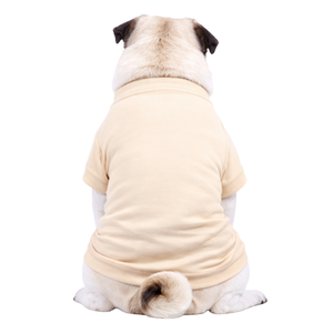 Beige Dog <b>T</b> <b>Shirt</b> Soft Cotton Pet Tee Lightweight Comfortable Solid Color Daily Wear for Small Medium Dogs - Product Image 2