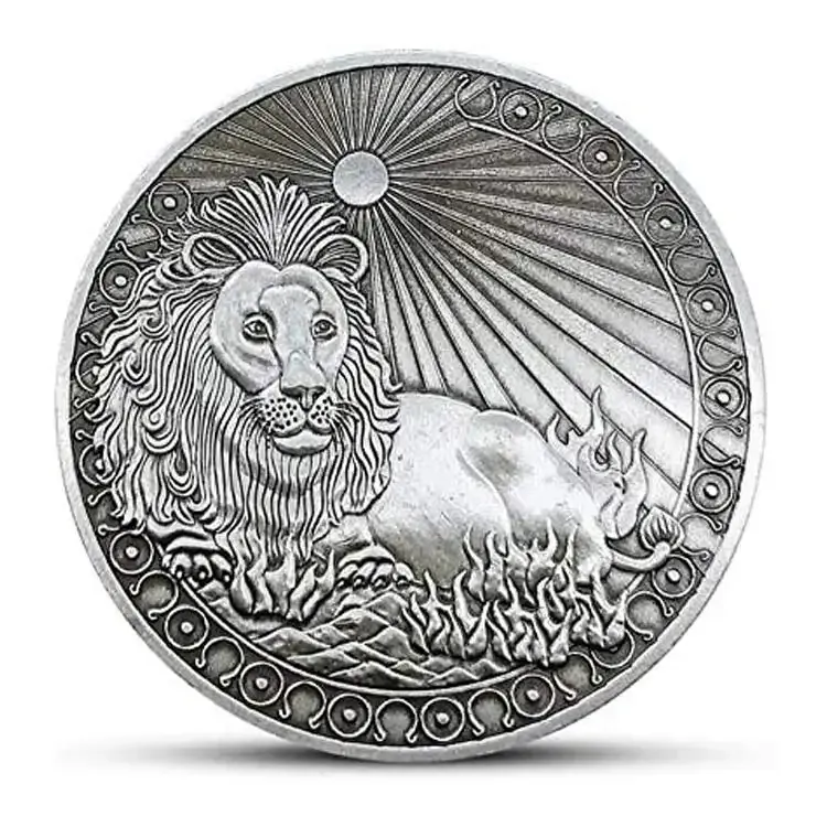 Benutzer definierte Const ellation Metal Challenge Münze für Ihren Service Werts ch ätzung Geschenk versilberte Sammlung Leonis Münzen