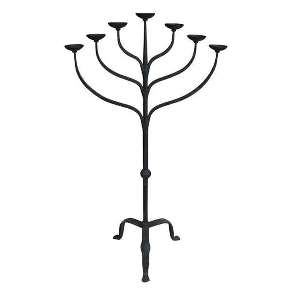 Candles Lighting Dinner Stand Standing Candelabra Wrought iron Black Color 7 Arm Candles Holders For Wedding Home Party Decor