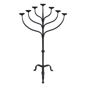<b>Candles</b> Lighting Dinner Stand Standing Candelabra Wrought Iron Black Color 7 Arm <b>Candles</b> Holders for <b>Wedding</b> Home Party Decor - Product Image 1