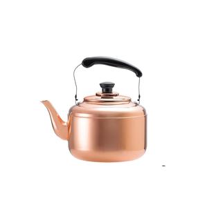 Decorative <b>copper</b> kettle with floral engraving and traditional body suitable for interior designers and collectors - Product Image 3