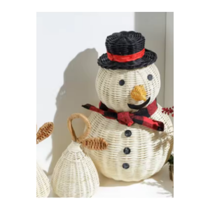 Campanas Navideñas Tradicionales de Ratán, Decoración Navideña Natural Hecha a Mano - Product Image 3