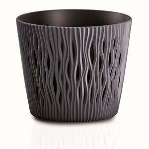 <b>Set</b> of 4 Sandy Round 3L round plastic flower pots in anthracite color 18.9 x 18.9 x 16.5 cm + FREE <b>set</b> of 6 <b>garden</b> <b>tools</b> - Product Image 6