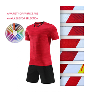 Camisetas de fútbol de poliéster 100% de secado rápido, mangas cortas transpirables, diseño de impresión de corte automatizado, estilo de conjunto de posición de logotipo frontal - Product Image 5