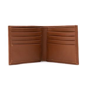 <b>Personalised</b> Premium Genuine Leather Open Short Bifold <b>Wallet</b> Eco-Friendly Fashion Unisex Anniversary Gift - Product Image 3