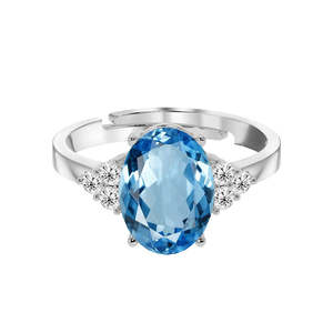 Anillos de Plata de Ley 925 de Primera Calidad para Mujer, Corte Ovalado, Joyería de Compromiso con Diamantes y Baño de Rodio, Tipo Anillo para Hombre - Product Image 1